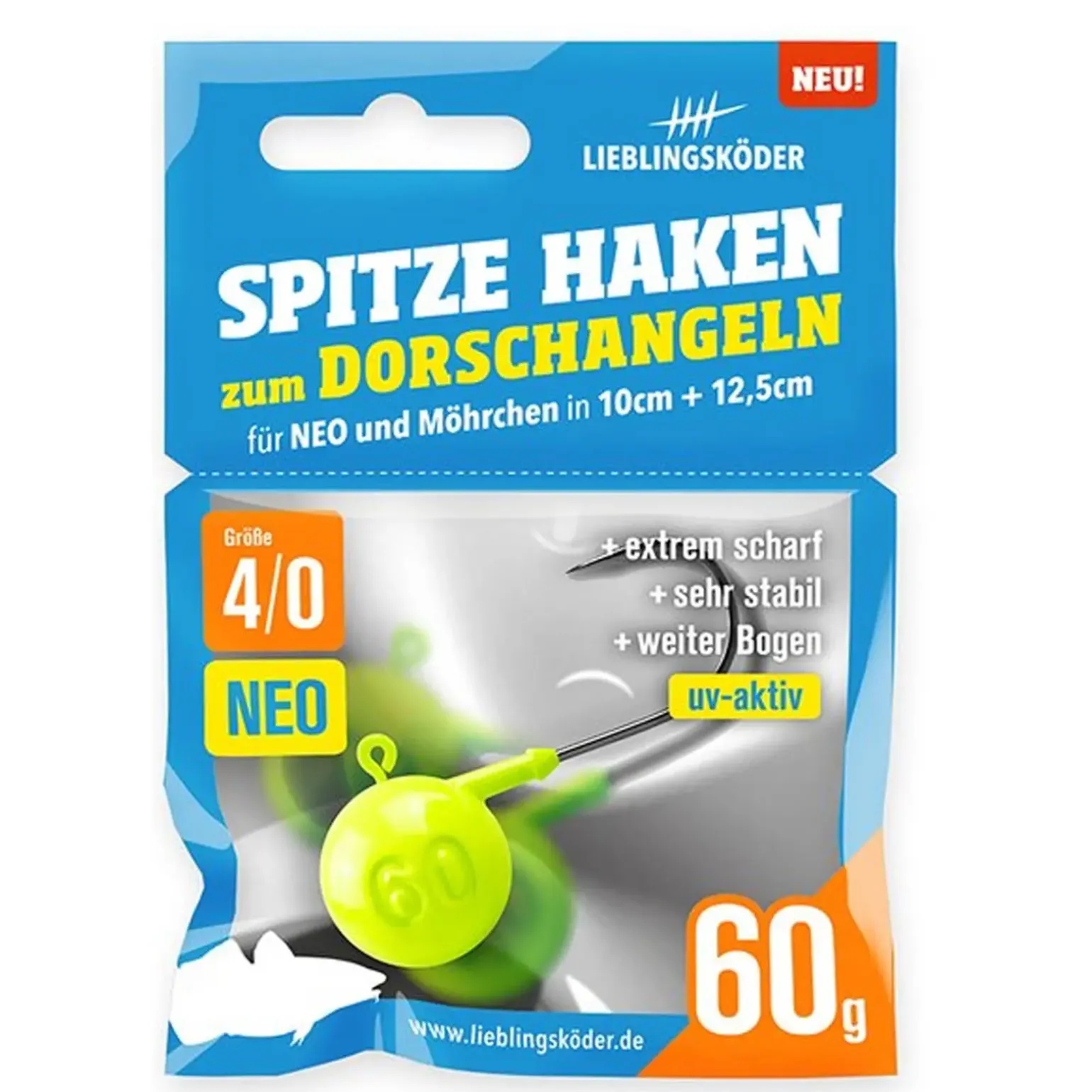 Lieblingsköder Spitze Haken NEO 4/0 60g Jigheads