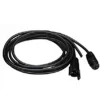 Lowrance Stromkabel für Geräte mit schwarzem Stecker (Kennzeichnung BK) mit Anschluss für Geschwindigkeitssensor und Temperatursensor