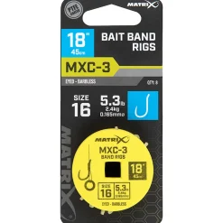 Matrix MXC-3 Size 16 Barbless / 0.165mm / 18" (45cm) / Band - 8pcs