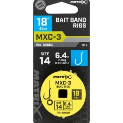 Matrix MXC-3 Size 14 Barbless / 0.18mm / 18" (45cm) / Band - 8pcs