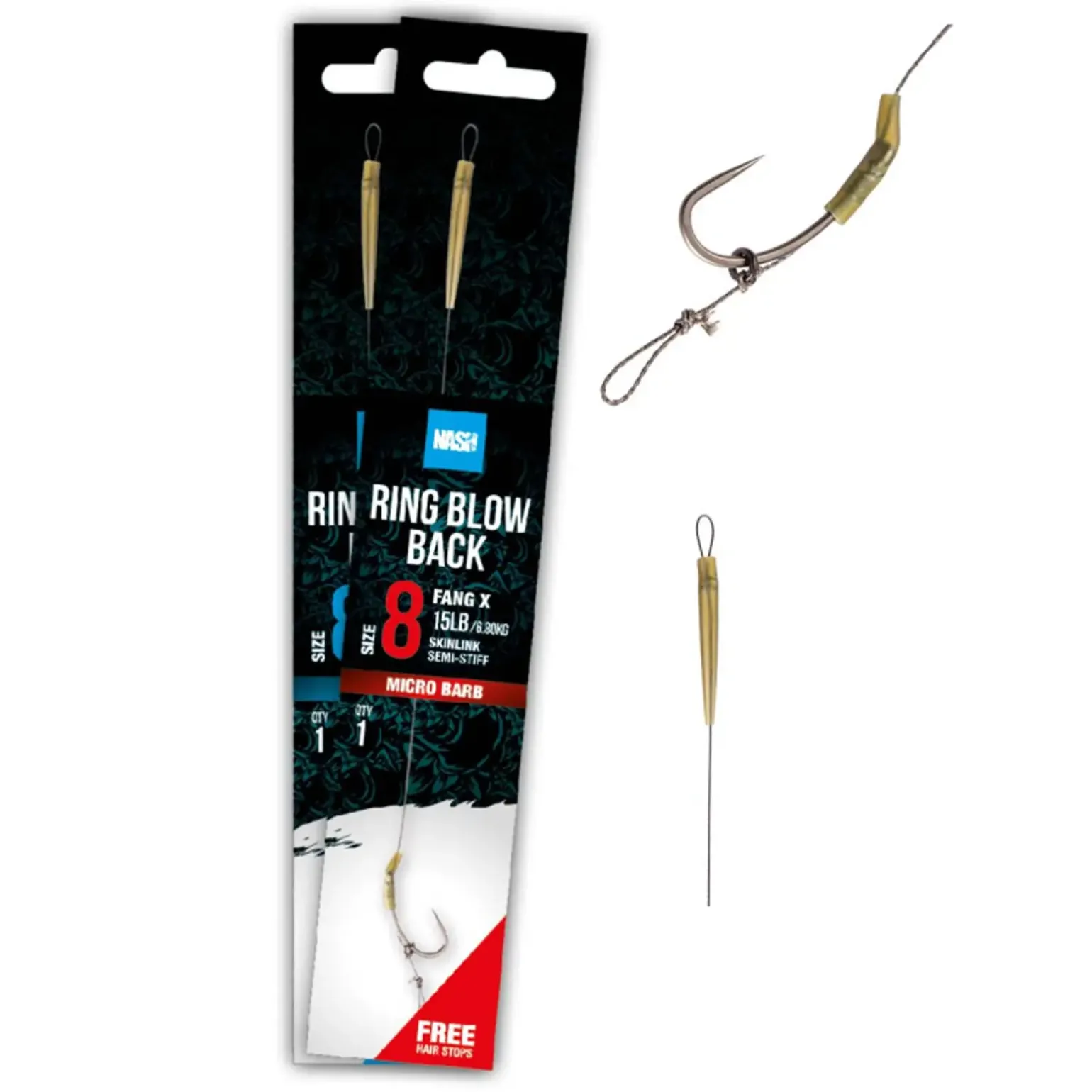 Nash Ring Blow Back Rig Size 2 Karpfenrig