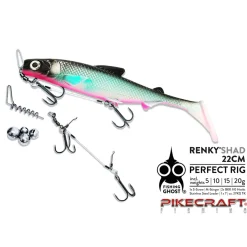 Pikecraft Renky Kit FishingGhost 22cm BKK Hook 1/0 1pcs Rig Zubehör