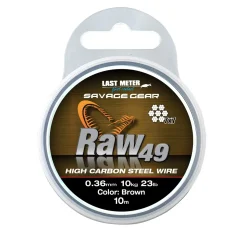 Savage Gear Raw 49 0,36mm 10m braun Stahlvorfach