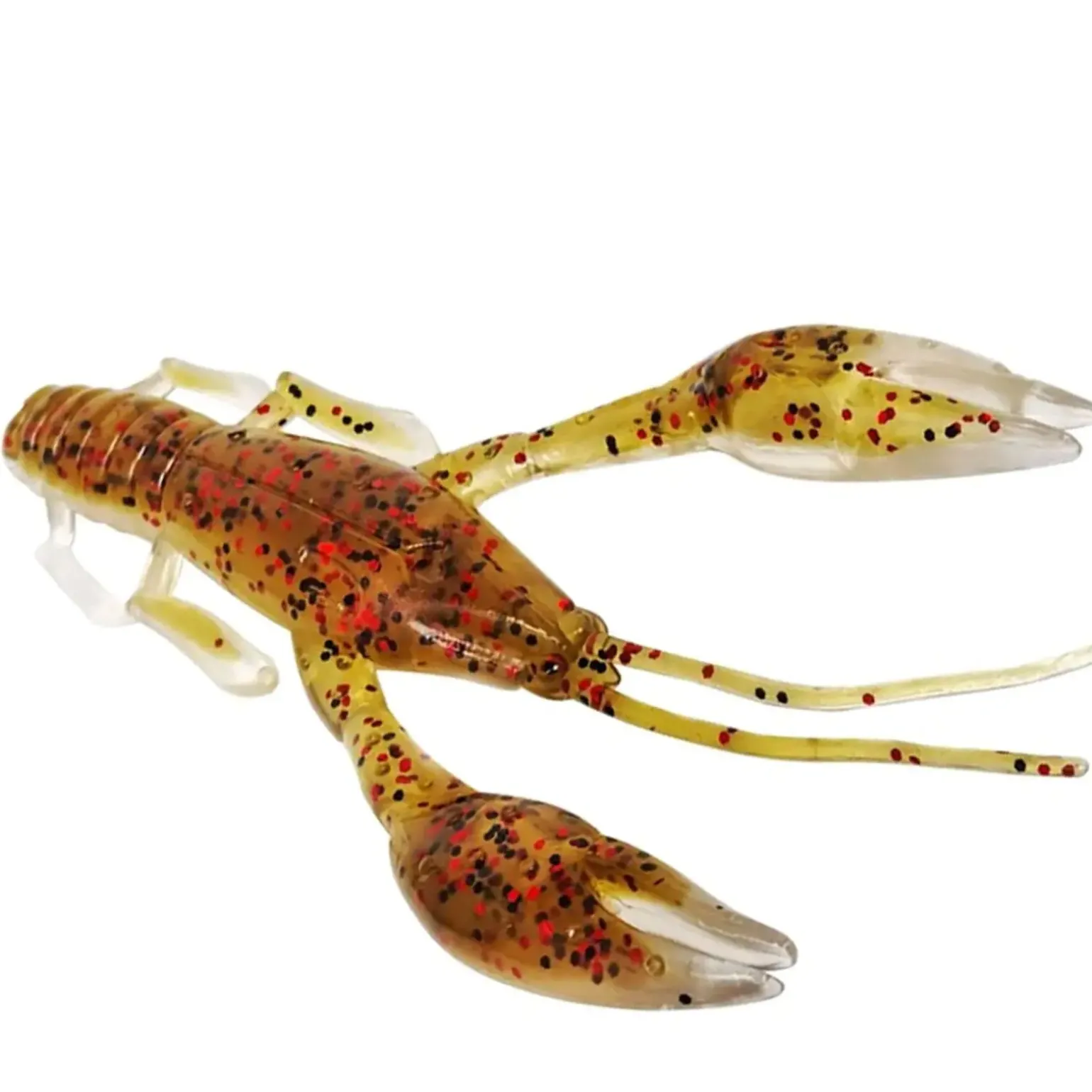 Seika Pro Krawallo Craw 10cm Green Pumpkin Red / Natural Orange Gummikrebs