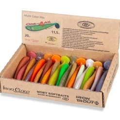 Sänger Iron Claw Moby One-4All Shad Non Toxic 20 Stück Gummifisch-Set