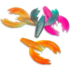 Sänger Iron Claw Moby Paddy Non Toxic Craw Wild Mix 24 Stück Gummikrebs-Set