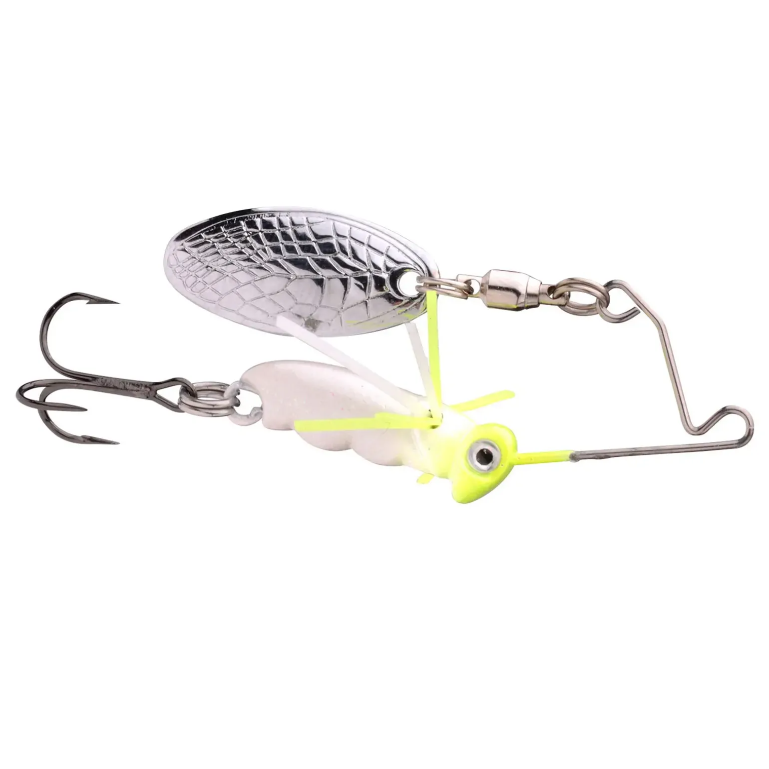 SPRO Larva Spinnerbait mit Drillingshaken Uv Pearl 3,5cm 5g