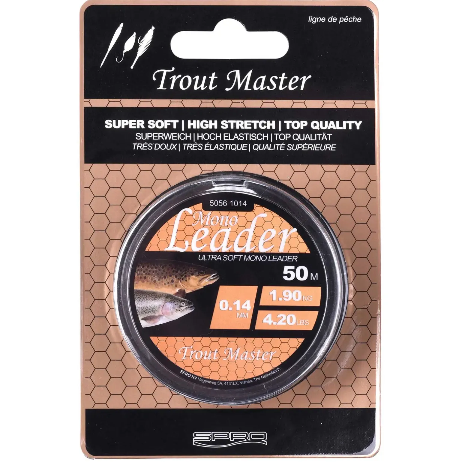 Spro Trout Master Mono Leader 0,18 mm 2,8kg 50m Forellen Vorfachschnur