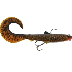 Westin Bullteez Curltail R2F 21cm 73g Sinking Motoroil Burbot Gummifisch montiert