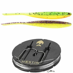 Westin Dropshot Rig Kit Shadteez Pintail 10g #2 150cm 0.26mm Dark Water Mix 2Pcs Angelset