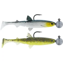 Westin Hypoteez Shadtail R 'N R 9cm 7g #4/0 Clear Water Mix 12 2Pcs Gummifischset