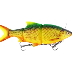 Westin Ricky The Roach Inline 20cm 110g Slow Sinking Firetiger Rudd Gummifisch montiert