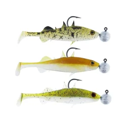 Westin Stanley The Stickleback Shadtail R 'N R 5,5cm 5g #2/0 Clear Water Mix 10 3pcs Gummifischset