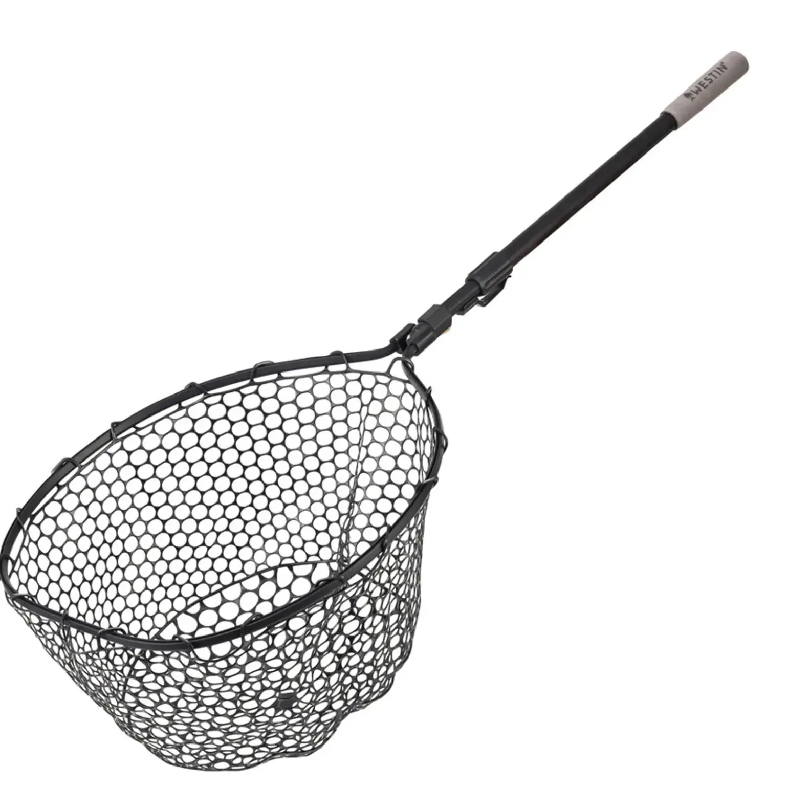 Westin W3 C&R Adjustable Full Rubber Mesh Landing Net L 45X55X35cm 70/110cm 2Sec Kescher
