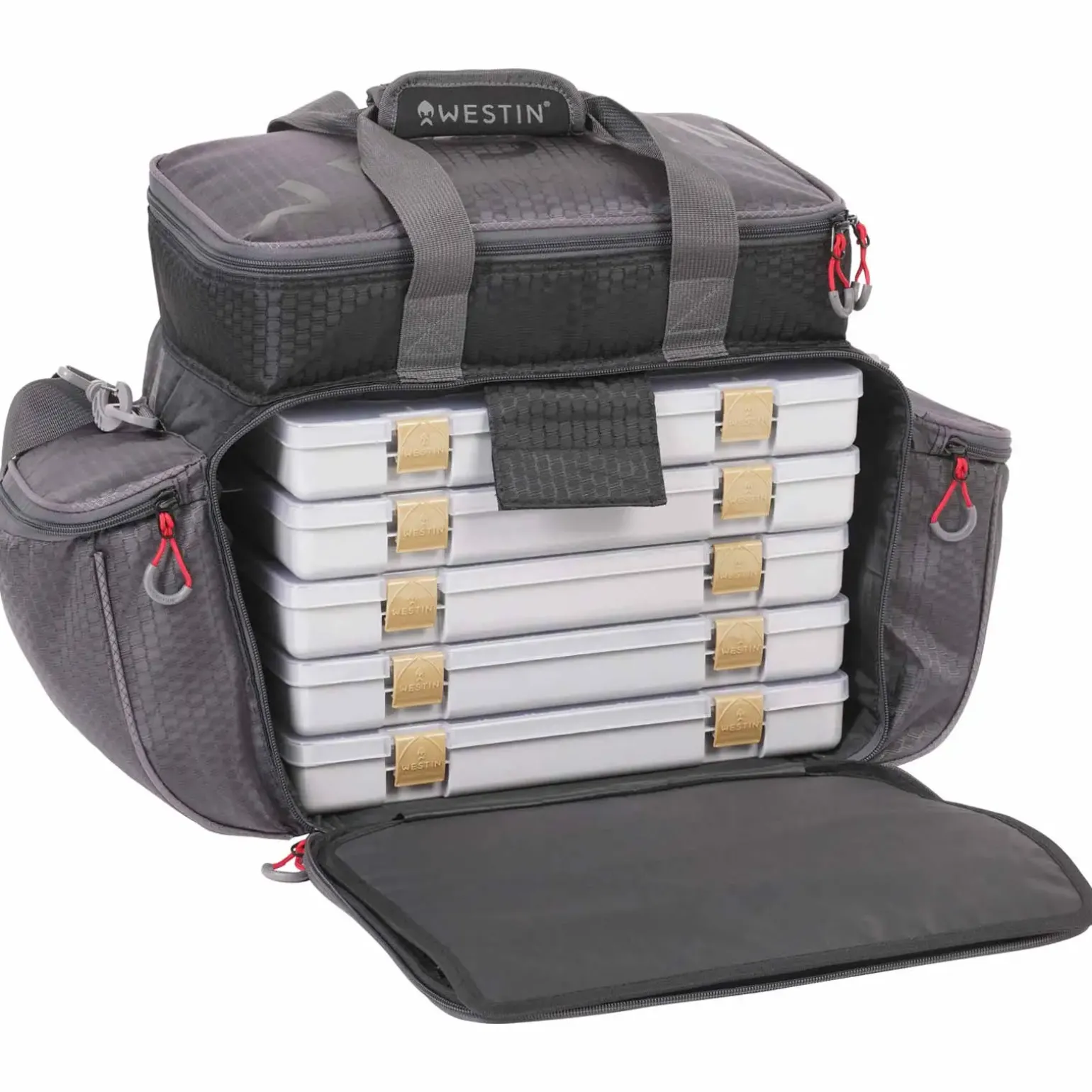 Westin W4 Master Lure Bag 5 Boxes Os Titanium Black Angeltasche