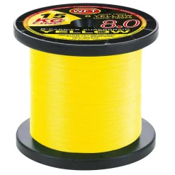 WFT KG 8.0 Yellow 13kg 0,10mm geflochtene Angelschnur Wunschlänge