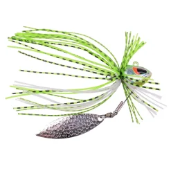 Zeck Barsch Alarm Spinner-Rushka 15g Chartreuse Party Underspin-System bleifrei