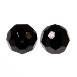 Zeck Faceted Glass Beads Black 8mm 10Stk. Angelzubehör