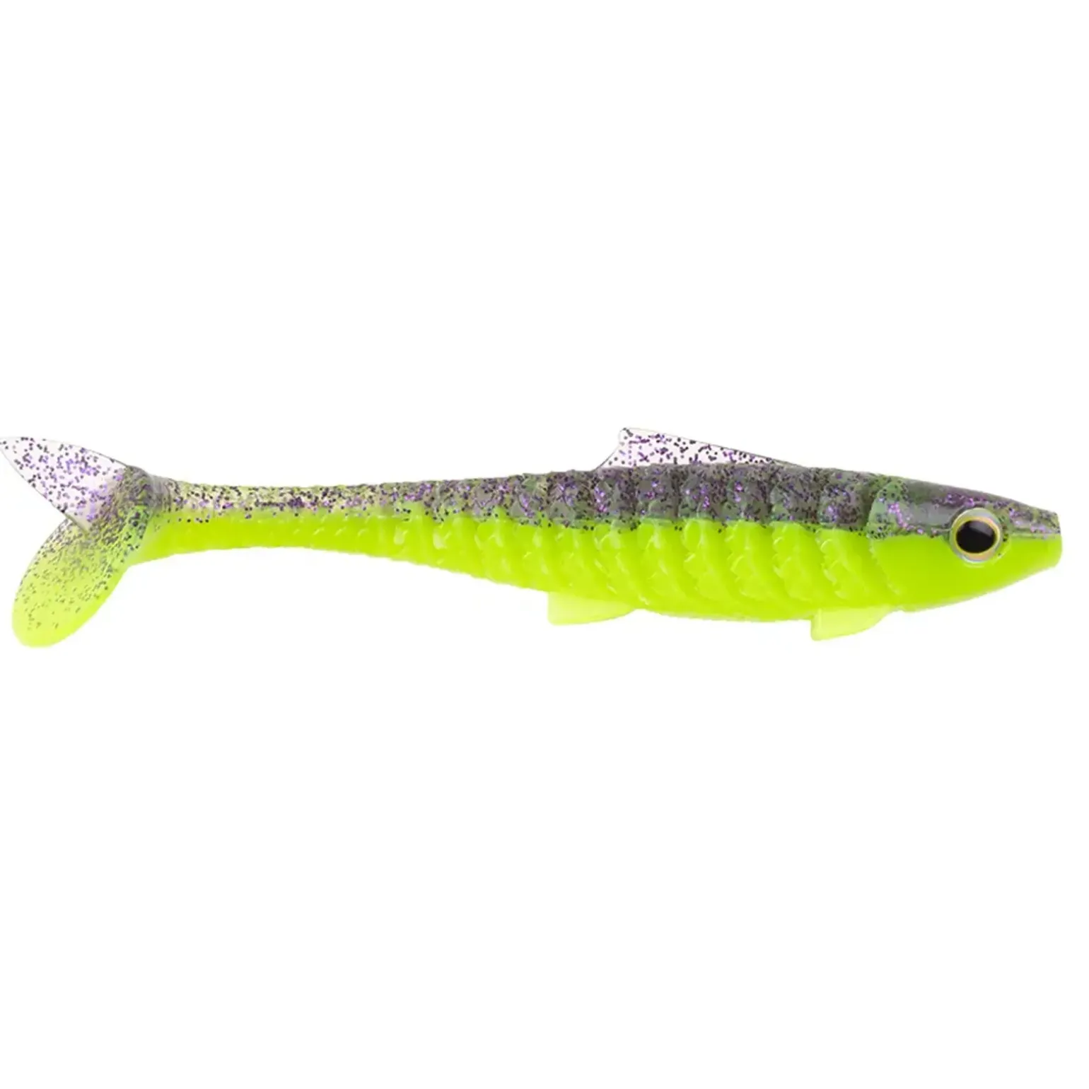 Zeck UBS Baby Rippler 14cm Purple Chartreuse Gummifisch